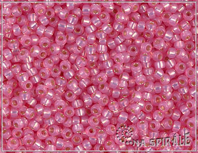 Miyuki Dyed Rose Pink Silver Lined Alabaster, MRR-11-0556, 10 g