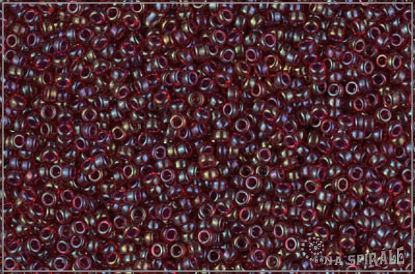 Miyuki Round Garnet Lined Ruby AB, MRR-15-0367, 5 g