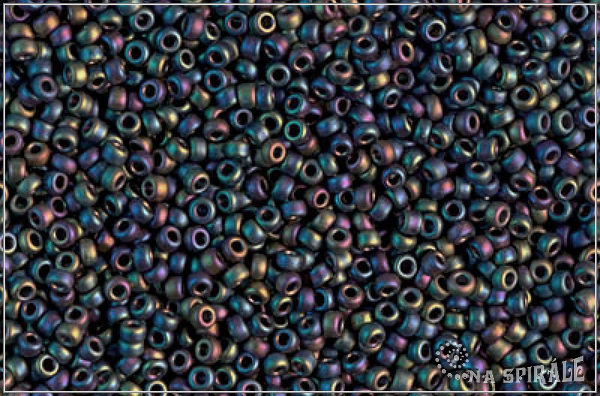 Miyuki Round Matted Multi Iris, MRR-15-0401FR, 5 g