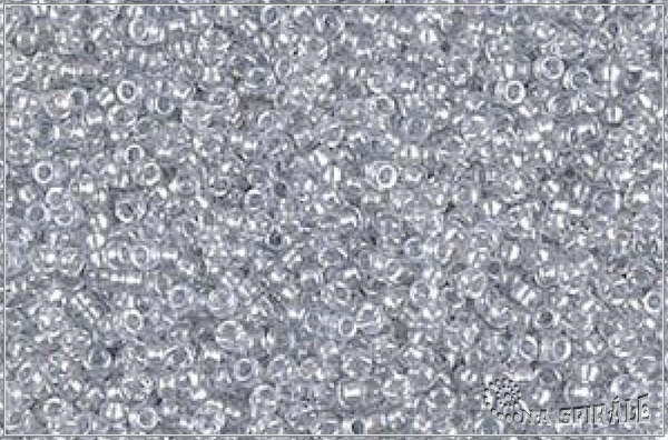 Miyuki Round Sparkling Pale Grey Lined Crystal, MRR-15-1105, 5 g