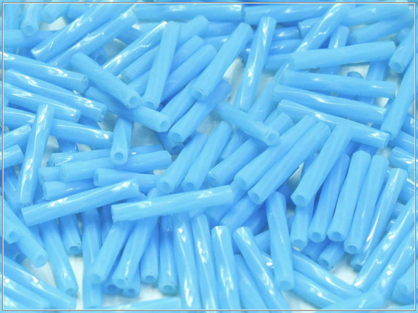 MIYUKI Twist Bugle 12 mm, Opaque Turquoise Blue, MBT12-0413, 10 g
