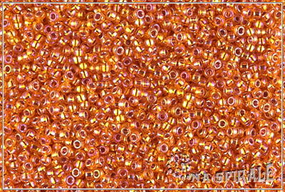 Miyuki Round Silver Lined Orange AB, MRR-15-1008, 5 g