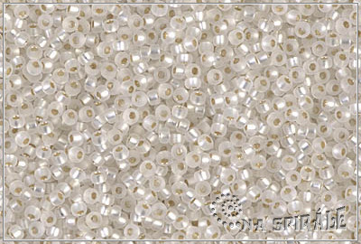 Miyuki Round Matted Silver Lined Crystal, MRR-15-0001F, 5 g