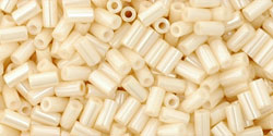 TOHO Bugles 3 mm Opaque Lustered Lt Beige, TB-01-123, 10 g