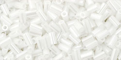 TOHO Bugles 3 mm Opaque Lustered White, TB-01-121, 10 g