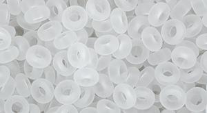 TOHO Demi Round Transparent Rainbow Frosted Crystal, TN-06-161F, 3 g