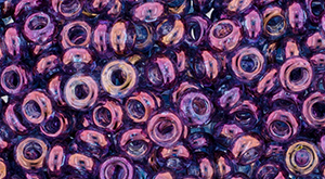 TOHO Demi Round Gold Lustered Dark Amethyst, TN-06-205, 3 g