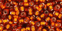 TOHO Silver-Lined Burnt Orange, TR-08-2208, 10 g