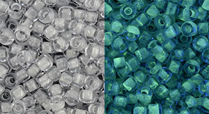 * TOHO  Glow In The Dark Gray Crystal/Bright Green, TR-08-2725, 10 g