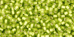 TOHO Silver-Lined Frosted Lime Green, TR-11-24F, 10 g