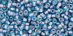 TOHO Inside-Color Aqua/Lavender Lined, TR-11-277, 10 g
