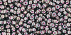 TOHO Inside-Color Lustered Black Diamond/Pink Lined, TR-11-367, 10 g