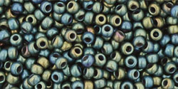 TOHO Frosted Metallic Iris Green/Brown, TR-11-84F, 10 g