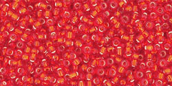 TOHO Silver-Lined Siam Ruby, TR-15-25B, 5 g