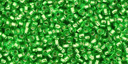 TOHO Silver-Lined Peridot, TR-15-27, 5 g