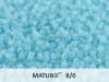 Matubo 8/0, Aqua Opal Matted, 10 g