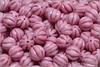 Meloun - melon bead 8 mm, pink+chalk, pink wash, 12 ks