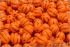 Meloun - melon bead 8 mm, opaque orange měděný zátěr, 12 ks Meloun - melon bead 8 mm, opaque orange měděný zátěr, 12 ks