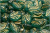 Tulipn - Tulip, 16x11 mm, Transparent Teal Gold Wash, 3 ks