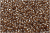 Ohovky 3 mm, Transparent Smoky Topaz, 50 ks