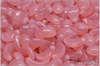 Zahnut lupnek 7x13 mm - Pink Opal, 12 ks