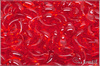 Zahnut lupnek 7x13 mm - Transparent Red, 12 ks