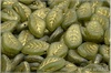 List zvlnn 9x14 mm - Olivine Matted Gold Wash, 10 ks
