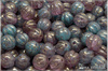 Meloun - melon bead 8 mm, mint+crystal, violet teracota, 12 ks