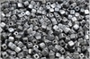 Cube beads - kostiky 4 mm, Jet Etched Chrome Full, 50 ks