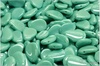 Anemone Petal 8x11 mm - Opaque Green Turquoise White Luster, 12 ks