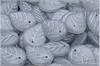 List jablo 18x13 mm - Crystal Matted Silver Wash, 6 ks
