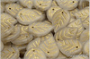 List jablo 18x13 mm - Crystal Matted Gold Wash, 6 ks