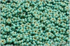 Kytiky - pomnnky 5 mm, Opaque Green Turquoise Gold Wash, 50 ks