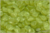 Rose petal 7x8 mm, Crystal, Milky Opal Lime, 50 ks