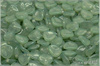 Rose petal 7x8 mm, Crystal, Milky Opal Mint, 50 ks