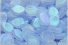 Peony Petal 9x12 mm - Transparent Blue Bicolor Matted, AB, 10 ks
