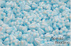 Kytiky - Zvoneky, 6x4 mm, Chalk AB Light Blue Wash, 25 ks
