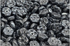 Vintage Rondelle 3x8 mm - Jet Metallic Hematite, 12 ks