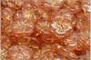 Apple Flower, 14 mm, Crystal Ethereal Salmon Gold Wash, 4 ks