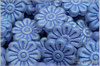 Kopretina - Daisy Flower, 18 mm, Crystal Matted Denim Blue Wash AB Full, 1 ks