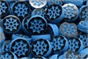 Penzek kormidlo/Wheel Coin 12 mm, Jet UV Neon Blue, 1 ks