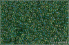 Miyuki Round Emerald Lined Topaz AB, MRR-15-0331, 5 g