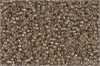 Miyuki Round Spkl Taupe Lined Smoky Amethyst AB, MRR-15-1837, 5 g
