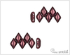 GemDuo, Saturated Metallic Red Pear, 20 ks