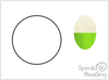 Kostra krouku RING 36, svtc ve tm mln/zelen (Glow in the Dark), 1 ks