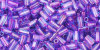 TOHO Bugles 3 mm Inside-Color Aqua/Purple-Lined, TB-01-252, 10 g