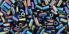 TOHO Bugles 3 mm Metallic Rainbow Iris, TB-01-86, 10 g