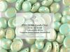 Preciosa Candy Oval 4x6 mm, Opaque Green Turquoise Gold Splash, 20 ks