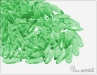 Jazky 10x3 mm, prhledn zelen svtl peridot, 40 ks