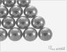 Kabošon kulatý 12 mm, Luster Light Gray, 1 ks Kabošon kulatý 12 mm, Luster Light Gray, 1 ks